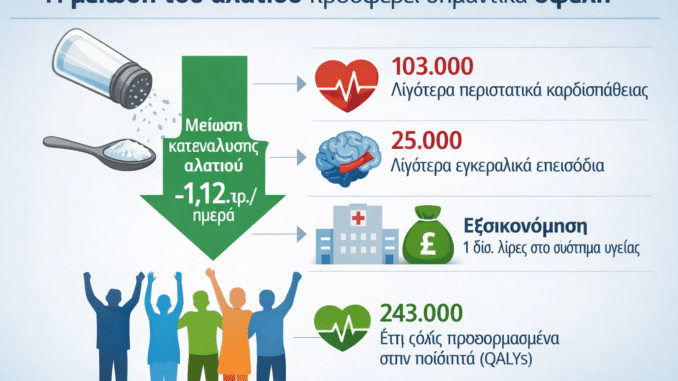 μείωση του αλατιού στα τρόφιμα