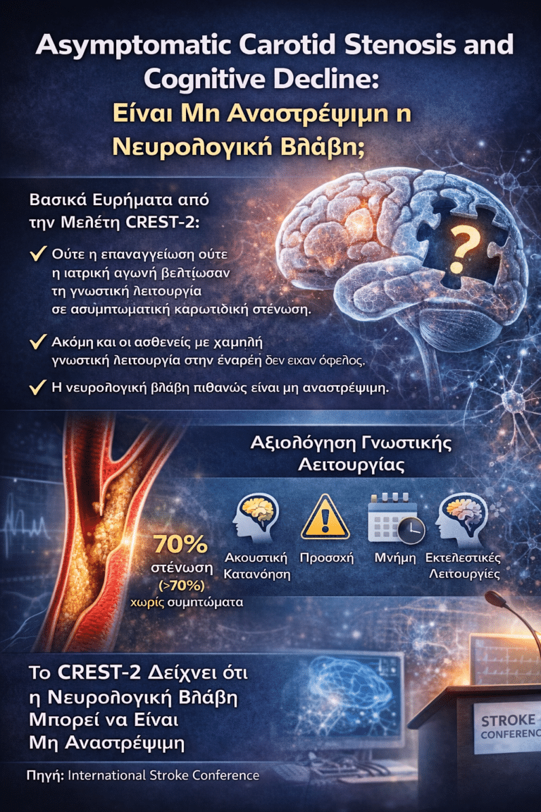 ασυμπτωματική στένωση καρωτίδας